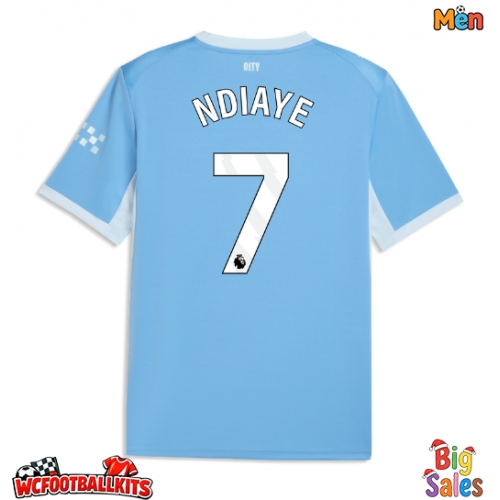 Manchester City Iliman Ndiaye #7 Replica Home Stadium Shirt 2026-27 Short Sleeve